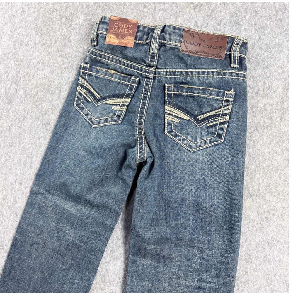 Cody James Jeans Boys Straight Leg Sz W5 Dark Blue Western Cowboy Denim 20x18